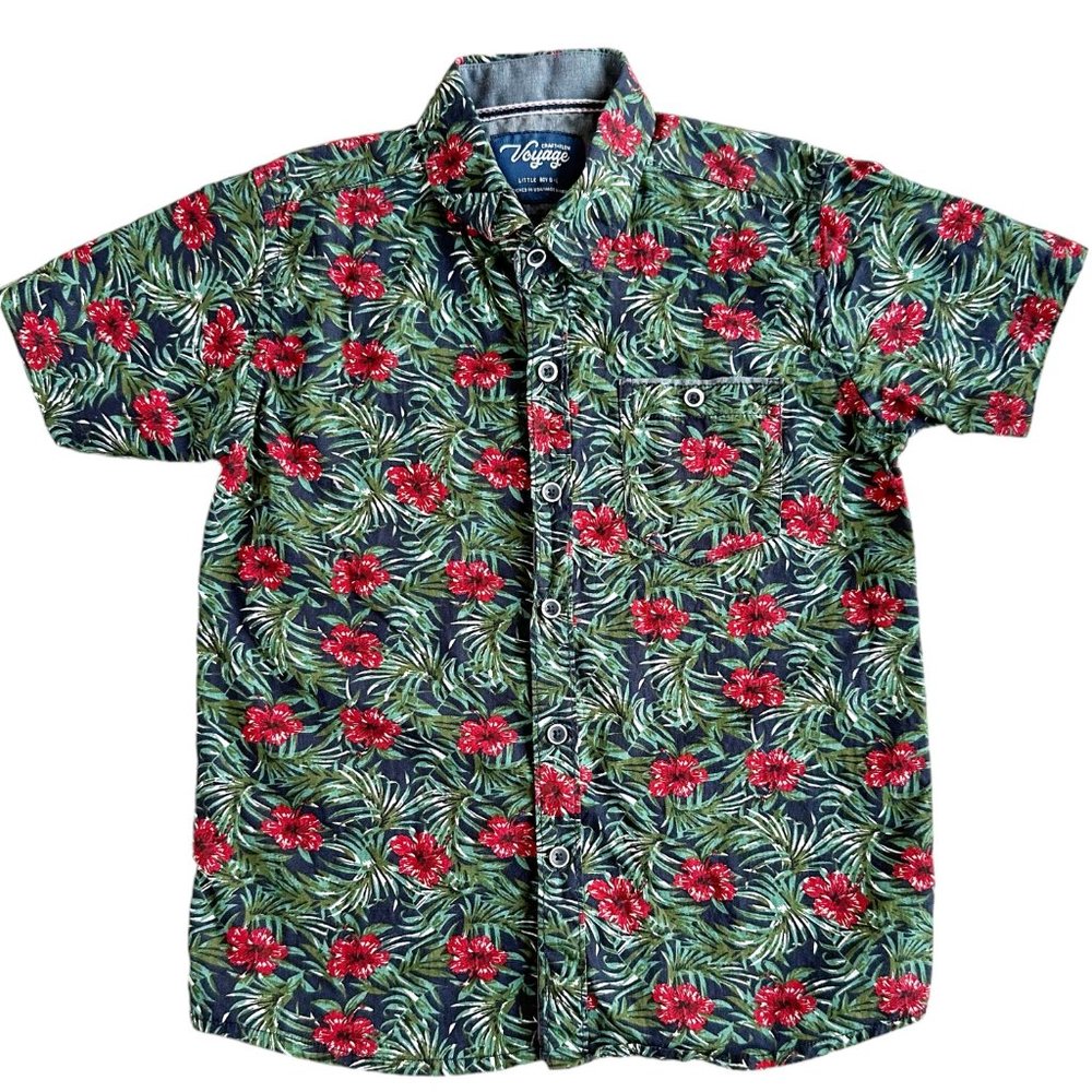 Like NEW Craft + Flow button shirt sz little boy size 6 - L